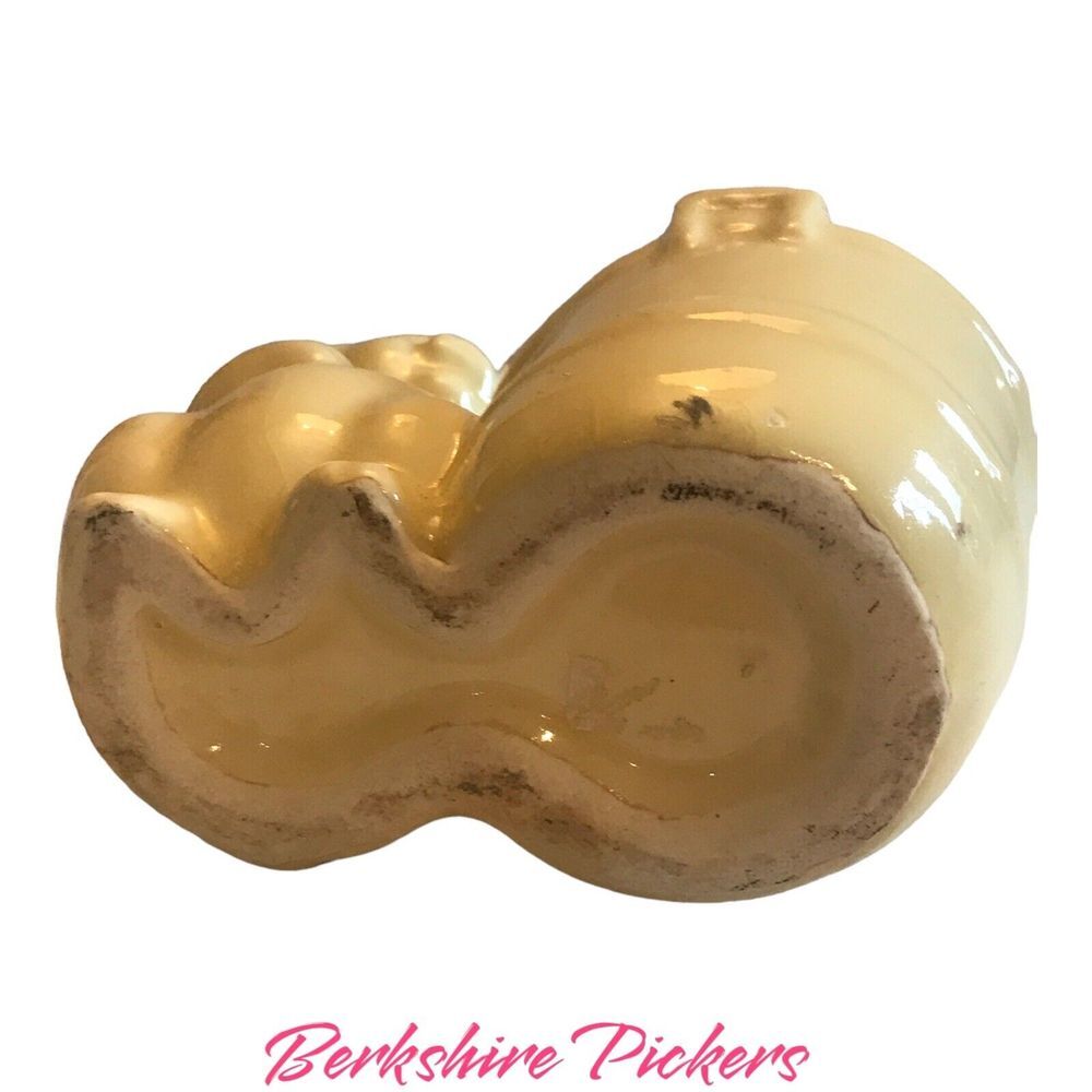 Shawnee Yellow PIG with Barrel Small Succulent Planter BB13 - Picture 5 of 8